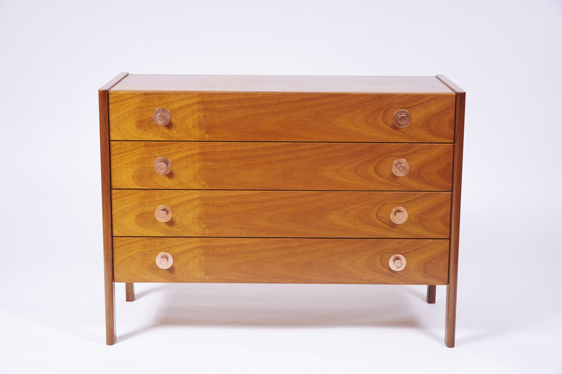 A Chest of Drawers teak Portuguese 20th C. (the 60s) model by JOSÉ ESPINHO (1915-1973) OLAIO