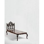 A Daybed, D. José I, King of Portugal (1750-1777), carved Brazilian rosewood, scalloped and