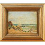 ABEL SANTOS - 1888-1963, Marine - Rocks by the sea, oil on plywood, signed, Dim. - 22,5 x 29,5 cm