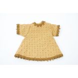 Child Jesus Dress, silk thread embroidered brocade, gold thread bordure, Portuguese, 19th C. (1st