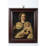 Our Lady of Mount Carmel, oil on copper, Portuguese school, 18th C., small restoration, minor faults