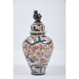 A Covered Large Vase, Chinese export porcelain, «Imari» decoration "Flowers", Japanese - Meiji