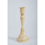 A Candlestick, D. Maria I, Queen of Portugal (1777-1816), turned ivory, Portuguese, small