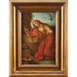 Mary Magdalene, oil on wood, Portuguese school, 18th C., Dim. - 27 x 17,5 cm