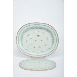 A Vegetable Dish with Grill, Chinese export porcelain, polychrome decoration "Fruits and flowers",