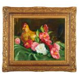 HENRIQUE MEDINA - 1901-1988, "Galinha de louça com camélias" (A chicken soup tureen with camellias),