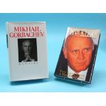 Mikhail Gorbachev - autographed book, Memoirs, 1995, together with F. W. de Klerk, The