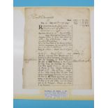 John Churchill, Ist Duke of Marlborough (1650-1722) - printed treasury receipt, inscribed, signed