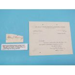 William Sowden Sims (1858-1936) - signed autograph letter, dated February 14, 1919. Admiral and