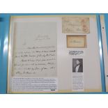 William Lamb - Second Viscount Melbourne (1779-1848) - signed letter, 1841, an hand-written