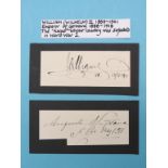 Kaiser Wilhelm II and Auguste Victoria - signatures, each dated 1811.