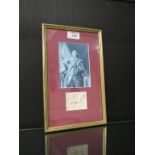 King George III (1738-1820) - royal sign manual, framed and mounted beneath facsimile portrait and a