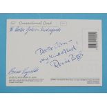 The Great Train Robbers - Ronnie Biggs and Bruce Reynolds - autographed postcard, "Doctor John -