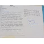 British Prime Ministers: Edward Heath, James Callaghan, Margaret Thatcher, latter a letter from Mrs.