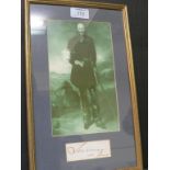 George Bingham, 3rd Earl of Lucan (1800-88) - signature framed and mounted beneath facsimile