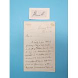 William Ewart Gladstone (1809-1898) - Prime Minister, hand-written letter from Downing Street,