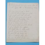 Christopher Anstey (1724-1805) - hand-written poem, personally dedicated to David Garrick Esqr. "