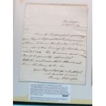 Henry Addington, Viscount Sidmouth (1757-1844) - signed letter, date indistinct. British Prime