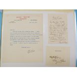 Sir Henry Irving - type-written letter, signed, Savoy Theatre, 1918, Sir Johnston Forbes-