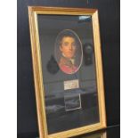 Arthur Wellesley, 1st Duke of Wellington (1769-1852) - rare lock of hair, framed and mounted beneath