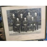 Clement Attlee (1883-1967) - black and white political group photograph, signatures beneath on