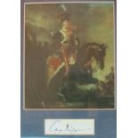 Earl of Cardigan (1798-1868) - framed and mounted signature beneath facsimile print. Led the