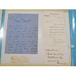 Actors-Actresses - Johnston Forbes-Robertson, Florence Desmond, hand-written letters, Violet