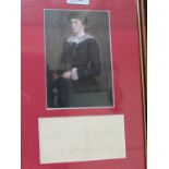Lillie Langtry (1853-1929) - signature, signed Lillie de Bathe, Ms Langtry, framed and mounted