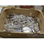 A large quantity of silver plated cutlery, including sets and part-sets