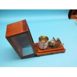 An early 20th century barograph, in mahogany case, 12in.