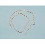 Two pearl-type necklaces, one with 9ct. white gold clasp