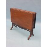 A Victorian mahogany Sutherland table, on turned supports, 2ft. 9in.