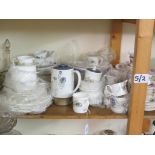 A Wedgwood bone china dinner and coffee service, 52 pieces for a 6-place setting, including electric