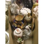 A large Lladro dentist, 14in., three further Lladro figures, Viola pattern jug and basin and other