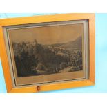 Two early 19th century monochrome engravings, Heidelberg, published by Charles de Graimberg, framed,