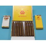 Montecristo No. 2 Habana cigars, incomplete case of nine, and two further boxes of three No. 2