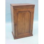 A Victorian mahogany side cupboard, single panelled door enclosing one shelf, 1ft. 10in. - as