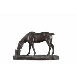 Cavallo che si abbevera, XIX secolo, - bronzo in patina scura, altezza cm 18 - Start [...]