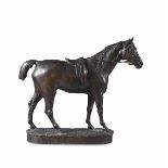 Emilio Zocchi (1835-1913), Cavallo - bronzo in patina scura, altezza cm 48 firmato [...]
