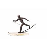 Sterett-Gittings Kelsey (1941), Sciatore di fondo - bronzo in patina scura, cm 45x27 [...]
