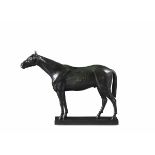 Helmut Schievelkamp (1849-1890), Cavallo - bronzo in patina nera, altezza cm 46 [...]