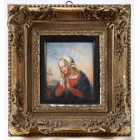 Scuola del XIX secolo, Madonna in preghiera - olio su tela, cm 17x14 - Start price : [...]