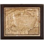 Carta geografica di Piacenza su pergamena, XVIII secolo, - cm 37x47 - Start price : [...]