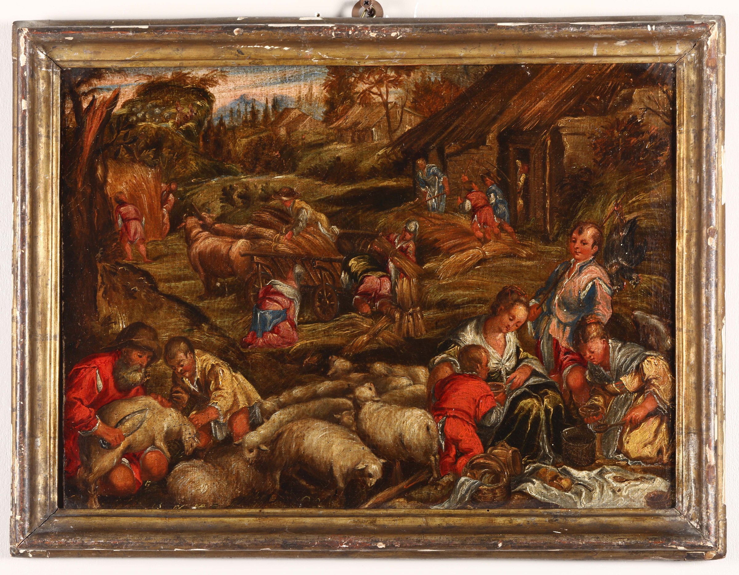 Jacopo da Ponte detto Bassano (1510/18-1592), copia da, - coppia di dipinti ad olio [...]