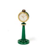 OMEGA, "STREET LAMP", RARE BRASS GILTED DESK CLOCK. Made circa 1960 - DIM: 11,7 x 3,6 [...]