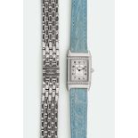 Jaeger LeCoultre, "Florale Reverso", Ref. 2122821. Fine and small, rectangular, [...]