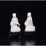 Two Blanc de Chine figures of Guanyin, China, 19th century - h cm 14 - Start price : [...]