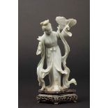 A jadeite figure of Guanyin with butterfly kite, China, early 20th century - Jen [...]