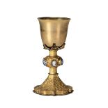 A goblet in embossed, chiselled and gilded copper and painted enamels. Renaissance [...]