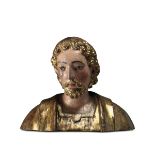 A bust in carved, lacquered and gilded wood, central Italian school (Siena?) from the [...]